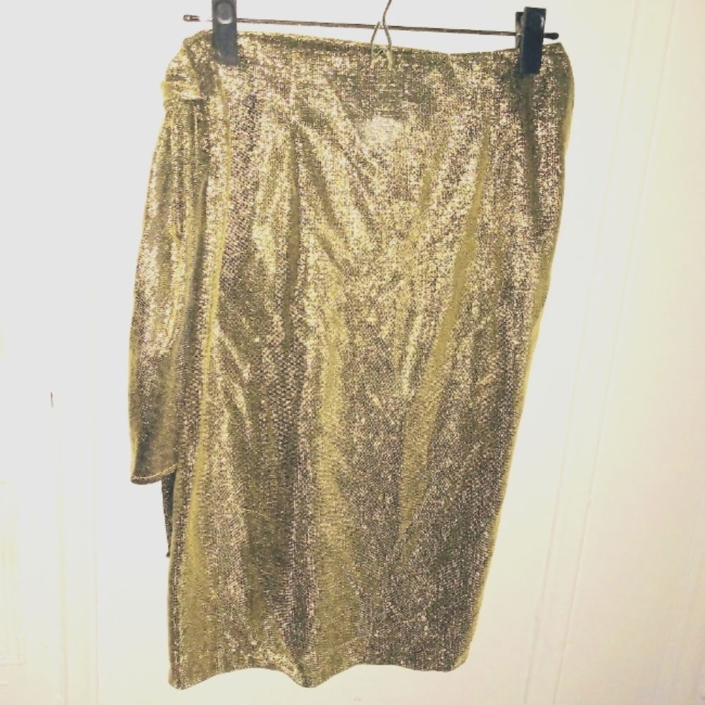 Judith Michaels gold/black metallic skirt Size 9 Junior